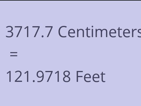 3717.7 CM TO FEET