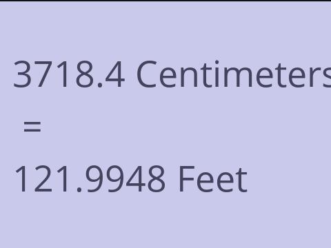 3718.4 CM TO FEET