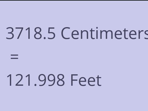 3718.5 CM TO FEET