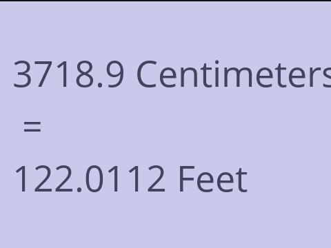 3718.9 CM TO FEET