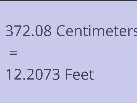 372.08 CM TO FEET