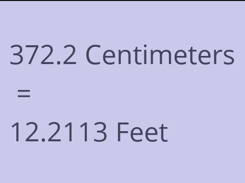 372.2 CM TO FEET