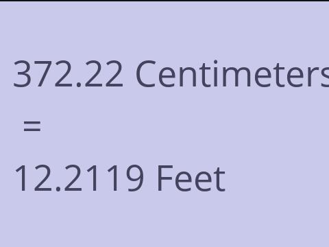 372.22 CM TO FEET