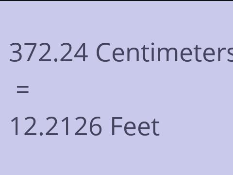 372.24 CM TO FEET