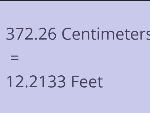 372.26 CM TO FEET