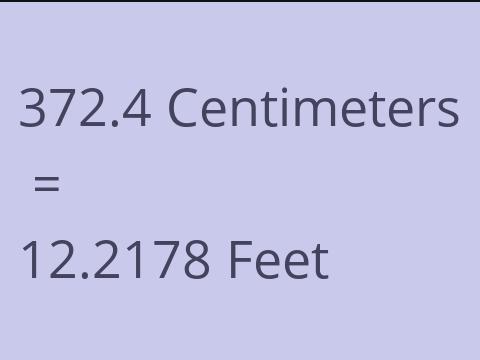 372.4 CM TO FEET