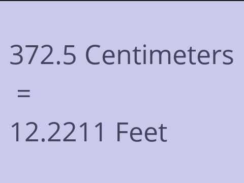 372.5 CM TO FEET