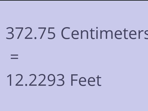 372.75 CM TO FEET