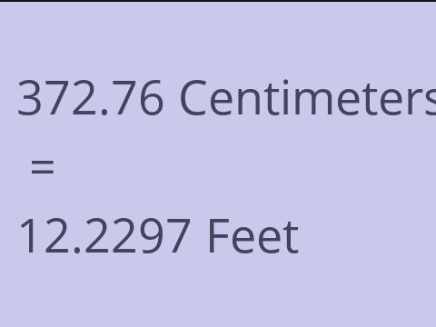 372.76 CM TO FEET