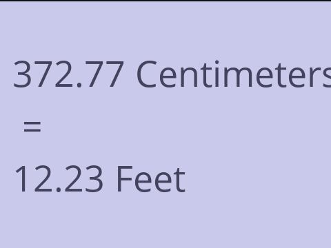 372.77 CM TO FEET