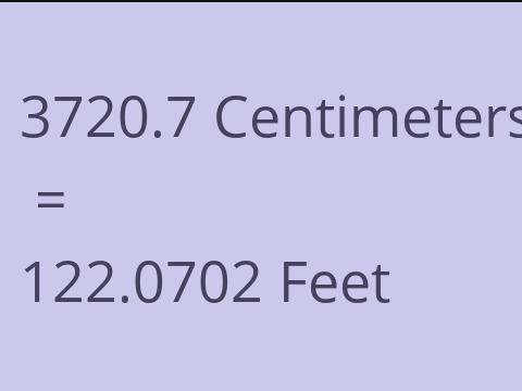 3720.7 CM TO FEET