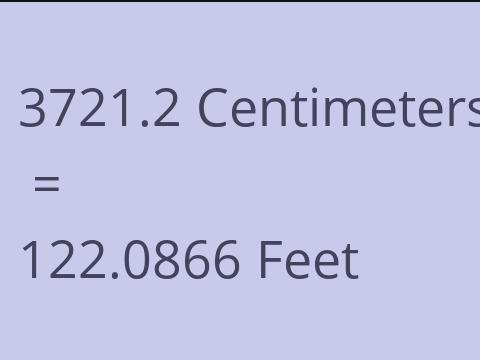 3721.2 CM TO FEET