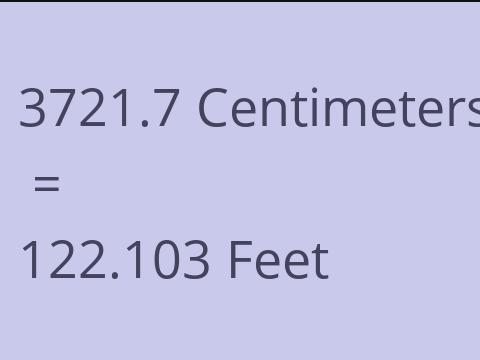 3721.7 CM TO FEET