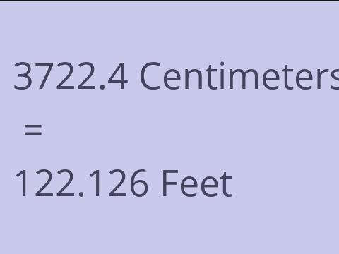 3722.4 CM TO FEET