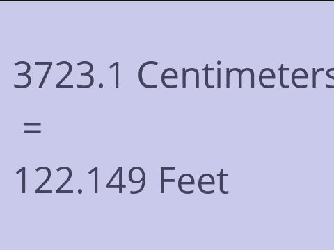 3723.1 CM TO FEET