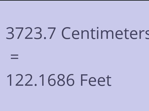 3723.7 CM TO FEET