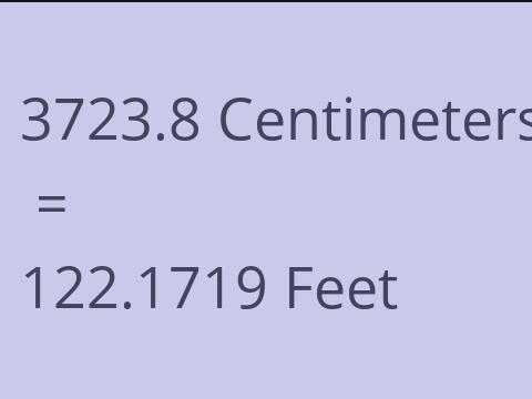 3723.8 CM TO FEET