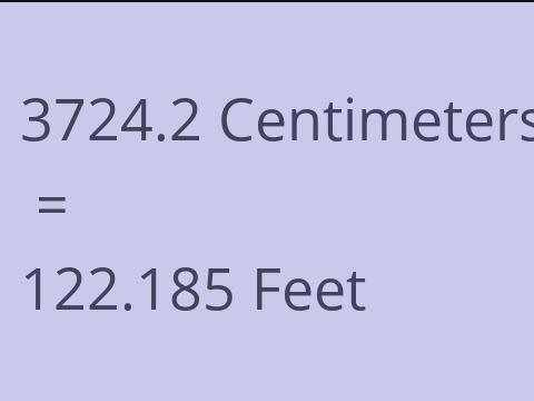 3724.2 CM TO FEET