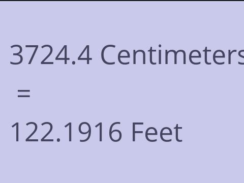 3724.4 CM TO FEET