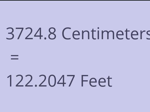 3724.8 CM TO FEET