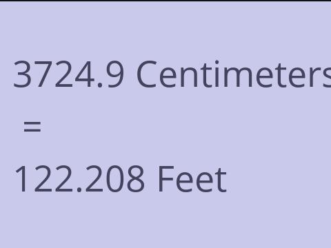 3724.9 CM TO FEET