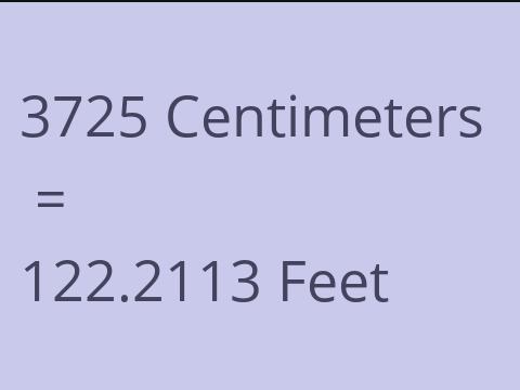 3725 CM TO FEET