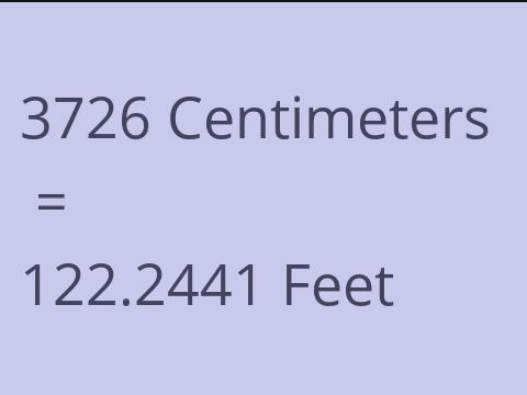 3726 CM TO FEET