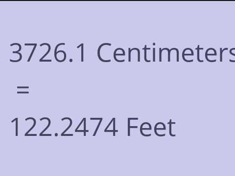 3726.1 CM TO FEET