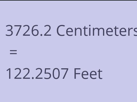 3726.2 CM TO FEET