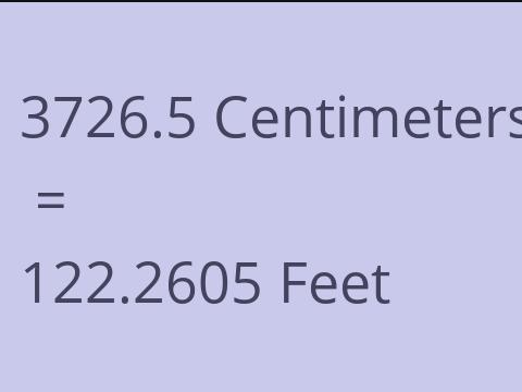 3726.5 CM TO FEET