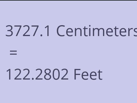 3727.1 CM TO FEET
