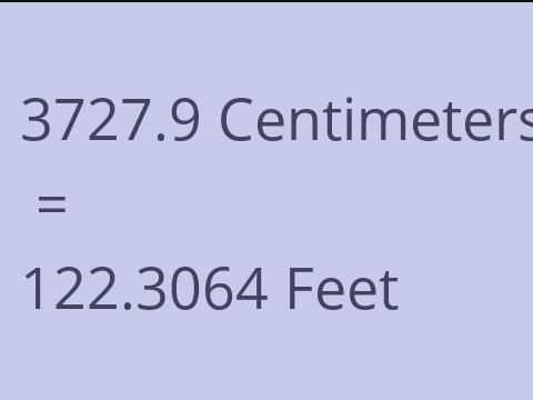 3727.9 CM TO FEET