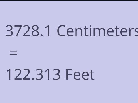 3728.1 CM TO FEET
