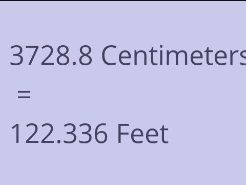 3728.8 CM TO FEET