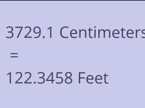 3729.1 CM TO FEET