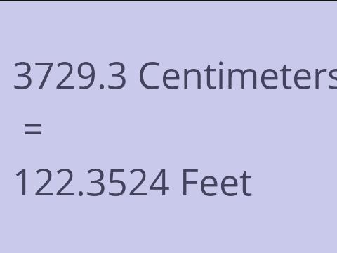 3729.3 CM TO FEET