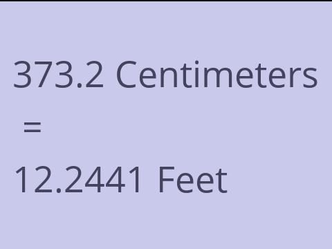 373.2 CM TO FEET