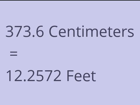 373.6 CM TO FEET