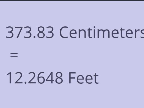 373.83 CM TO FEET