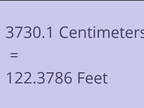 3730.1 CM TO FEET