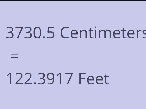 3730.5 CM TO FEET