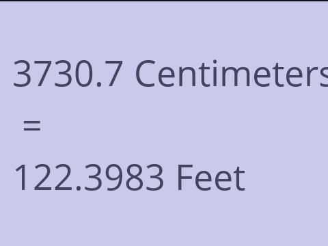 3730.7 CM TO FEET