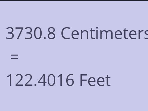 3730.8 CM TO FEET