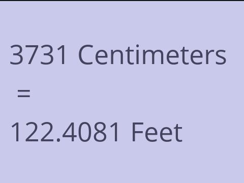 3731 CM TO FEET
