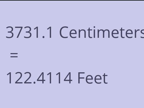 3731.1 CM TO FEET