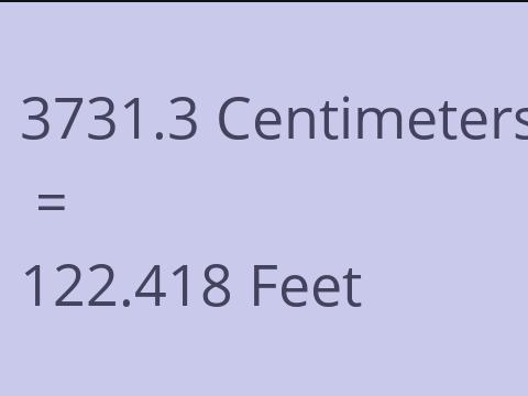 3731.3 CM TO FEET