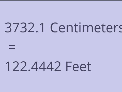 3732.1 CM TO FEET