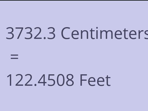 3732.3 CM TO FEET