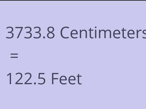 3733.8 CM TO FEET