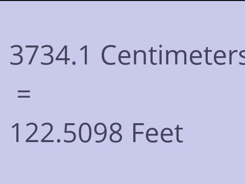 3734.1 CM TO FEET
